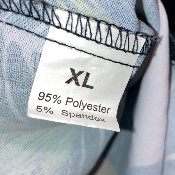 Off Shoulder Blouse XL Palm Leaves in multicolor Great Condition 11078 - Picture 4 of 7